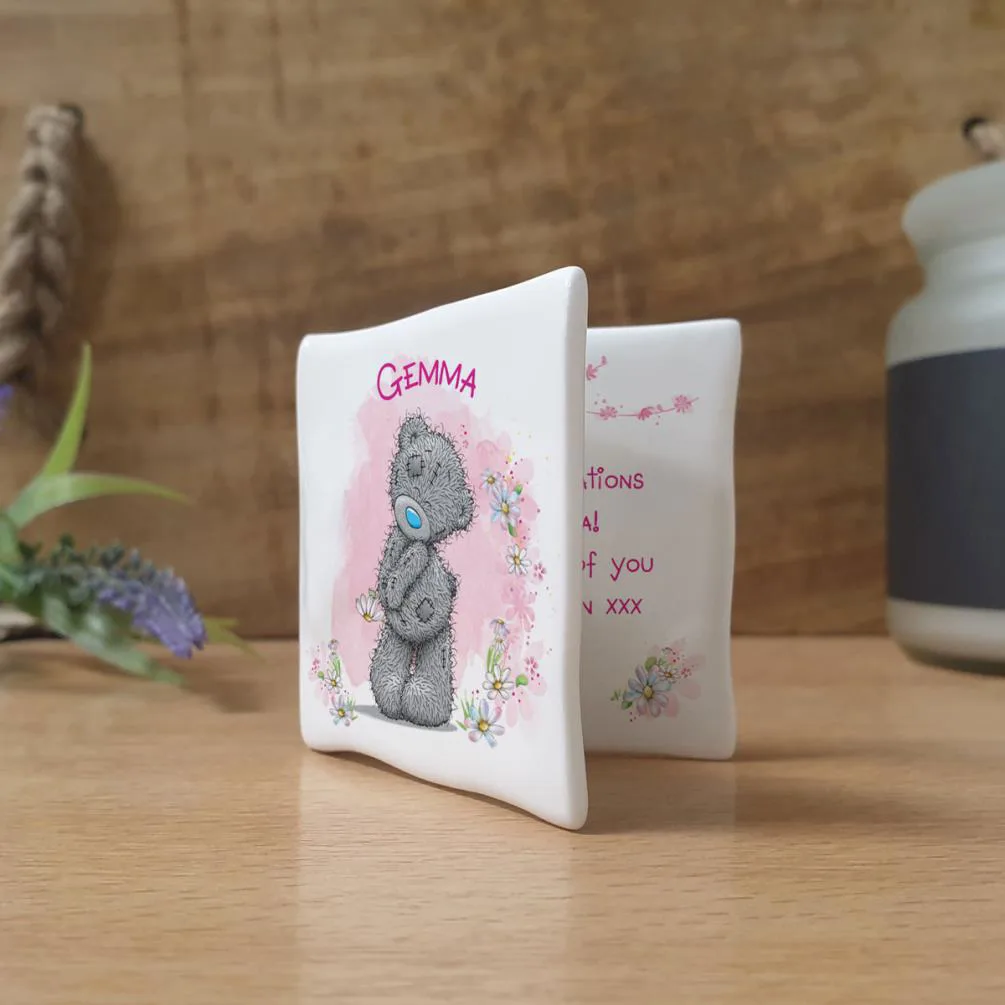 Personalised  Me to You Lovely As A Flower Message Card Extra Image 2