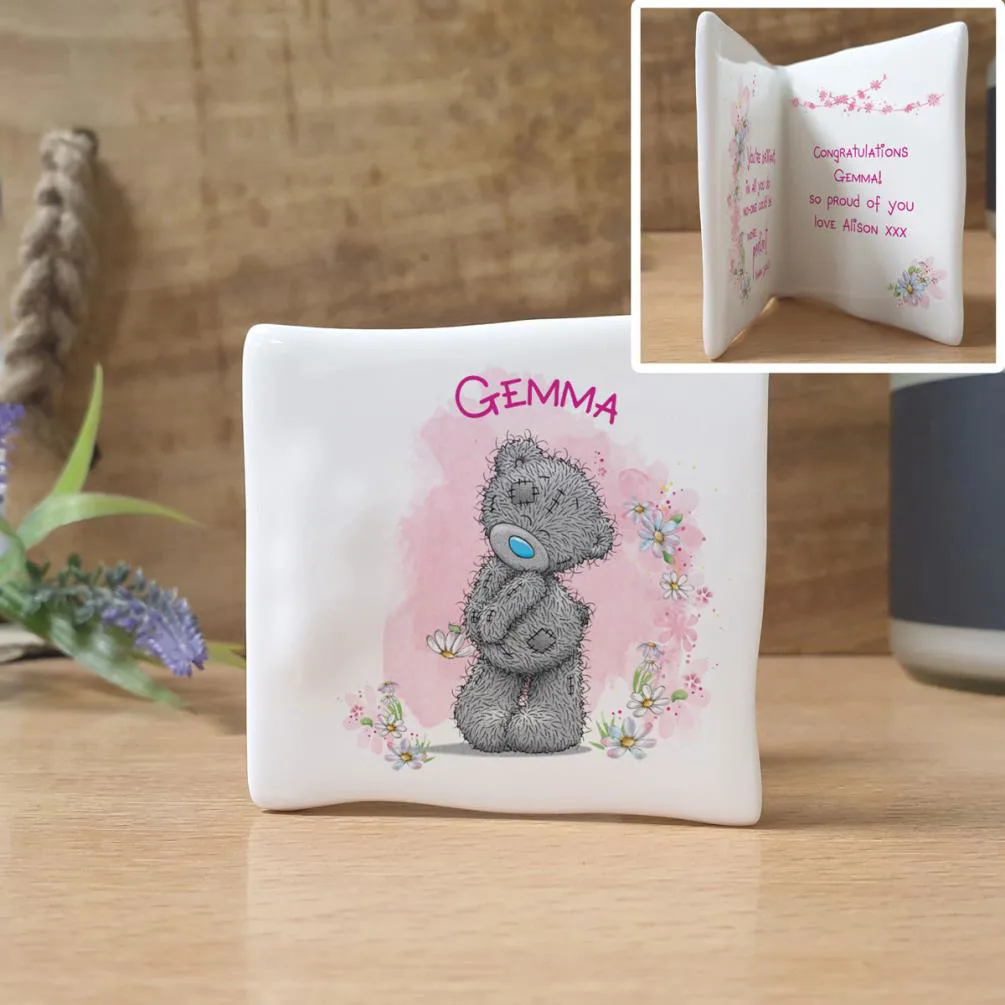 Personalised  Me to You Lovely As A Flower Message Card Extra Image 3