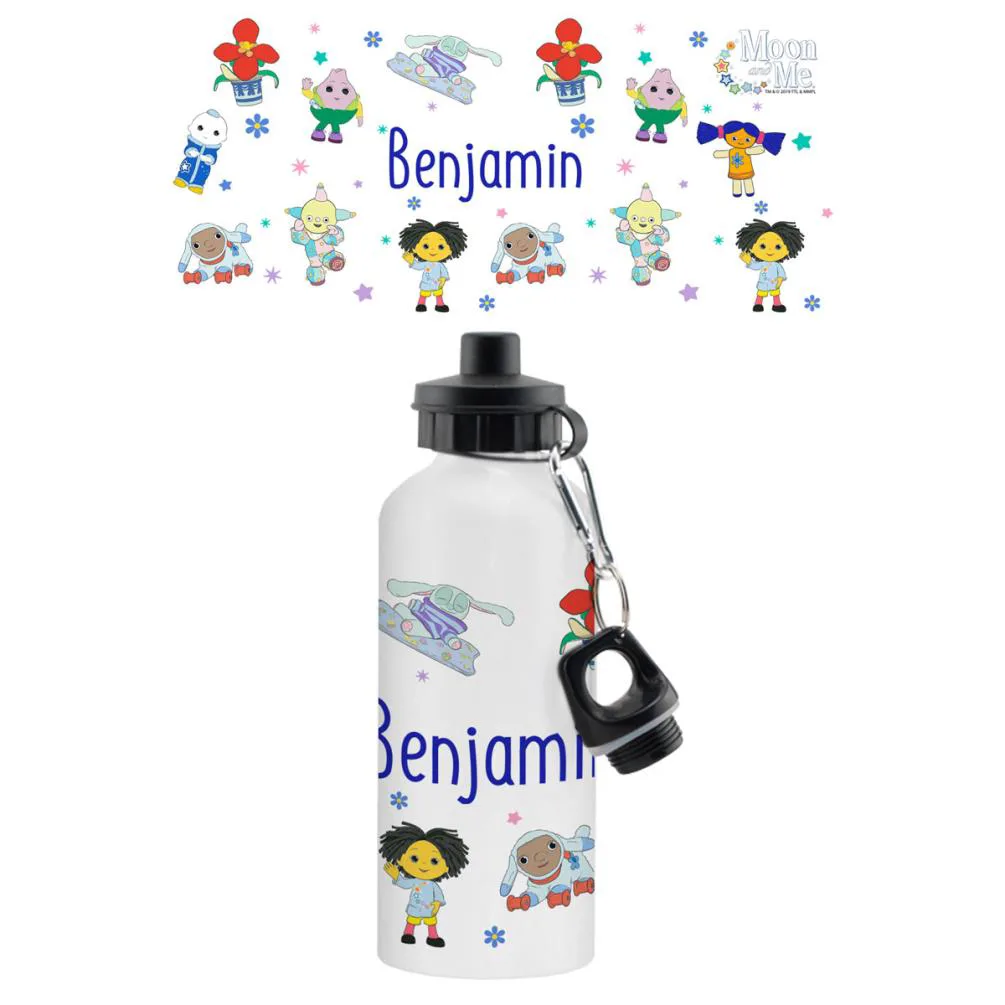 Personalised Moon and Me White Drinks Bottle Extra Image 1