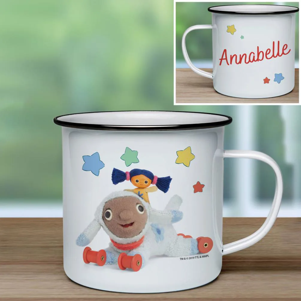 Personalised Moon and Me Little Nana & Lambkin Enamel Mug Extra Image 1