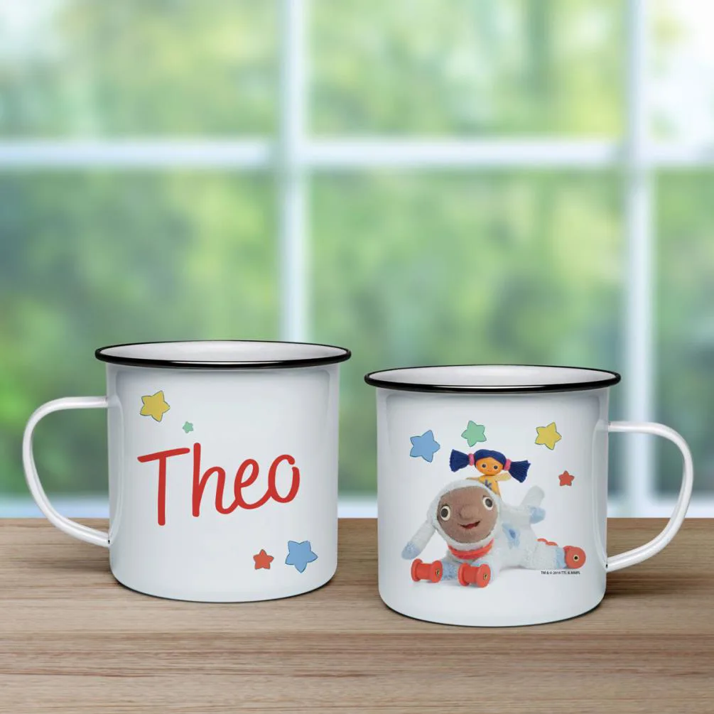 Personalised Moon and Me Little Nana & Lambkin Enamel Mug Extra Image 2