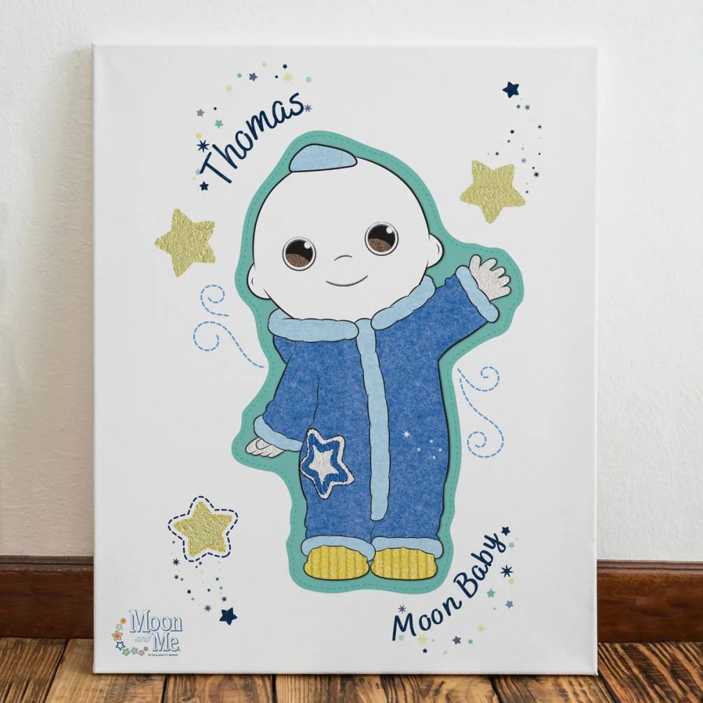 Personalised Moon and Me Moon Baby Canvas Extra Image 1