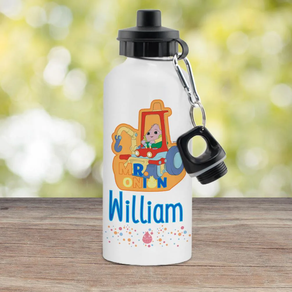 Personalised Moon and Me Mr Onion White Drinks Bottle Extra Image 1