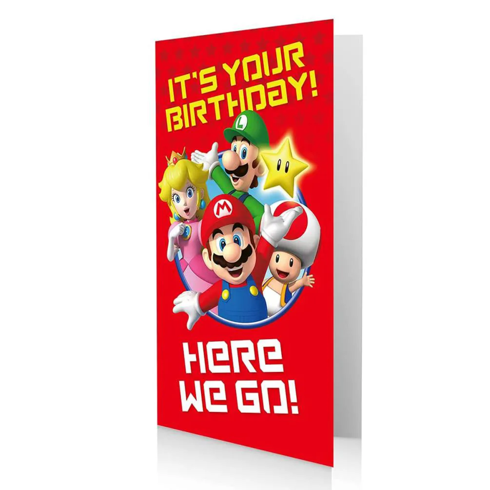 Super Mario Birthday Card Extra Image 1