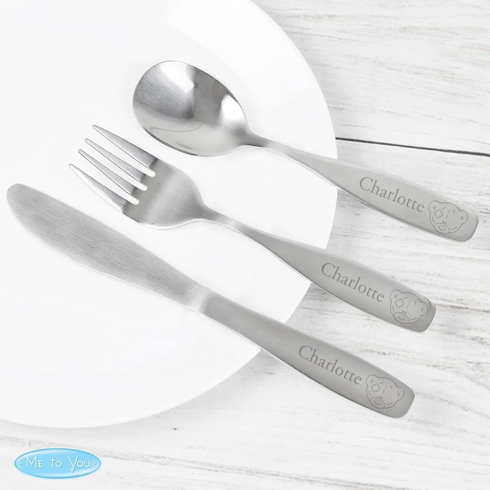 Personalised Tiny Tatty Teddy 3 Piece Cutlery Set Extra Image 1