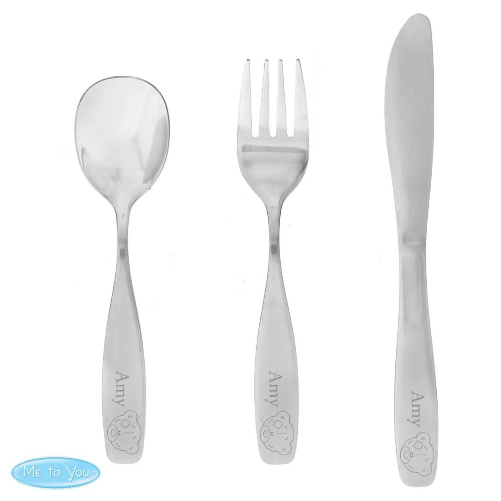 Personalised Tiny Tatty Teddy 3 Piece Cutlery Set Extra Image 3