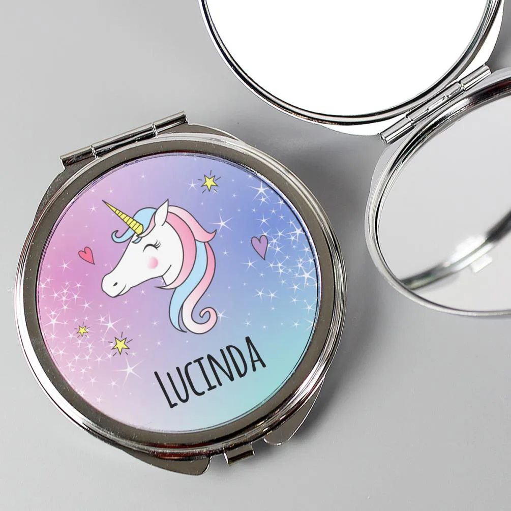 Personalised Unicorn Compact Mirror Extra Image 1