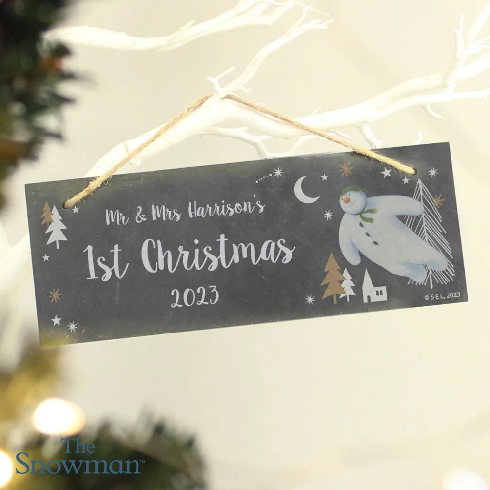 Personalised The Snowman Magical Adventure Hanging Slate Plaque Extra Image 3