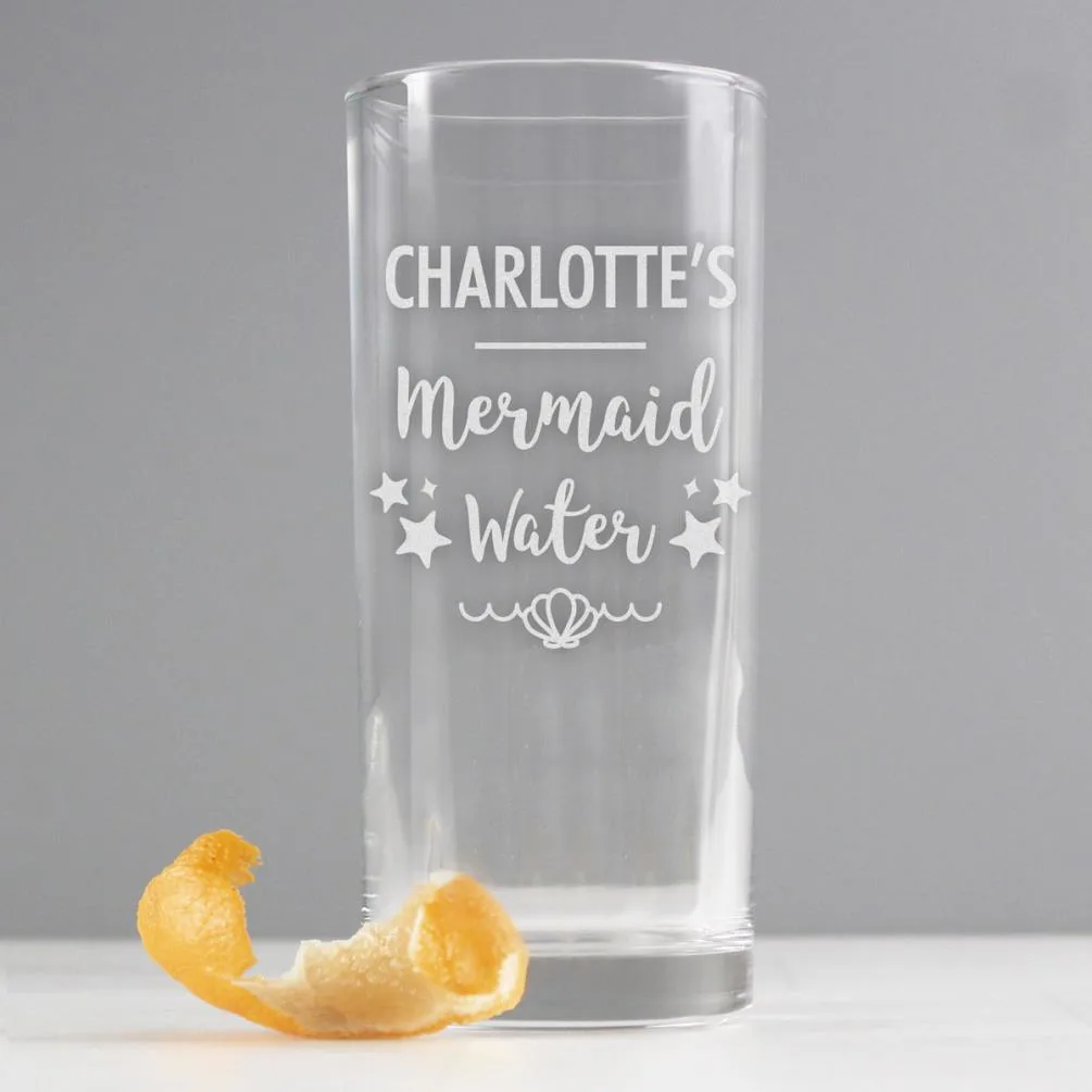 Personalised Mermaid Water Hi Ball Glass Extra Image 3