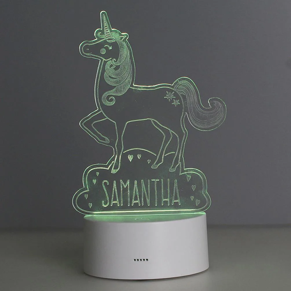 Personalised Unicorn LED Colour Changing Night Light Extra Image 3