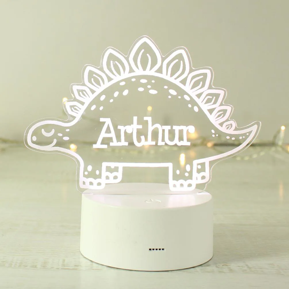 Personalised Dinosaur LED Colour Changing Night Light Extra Image 1