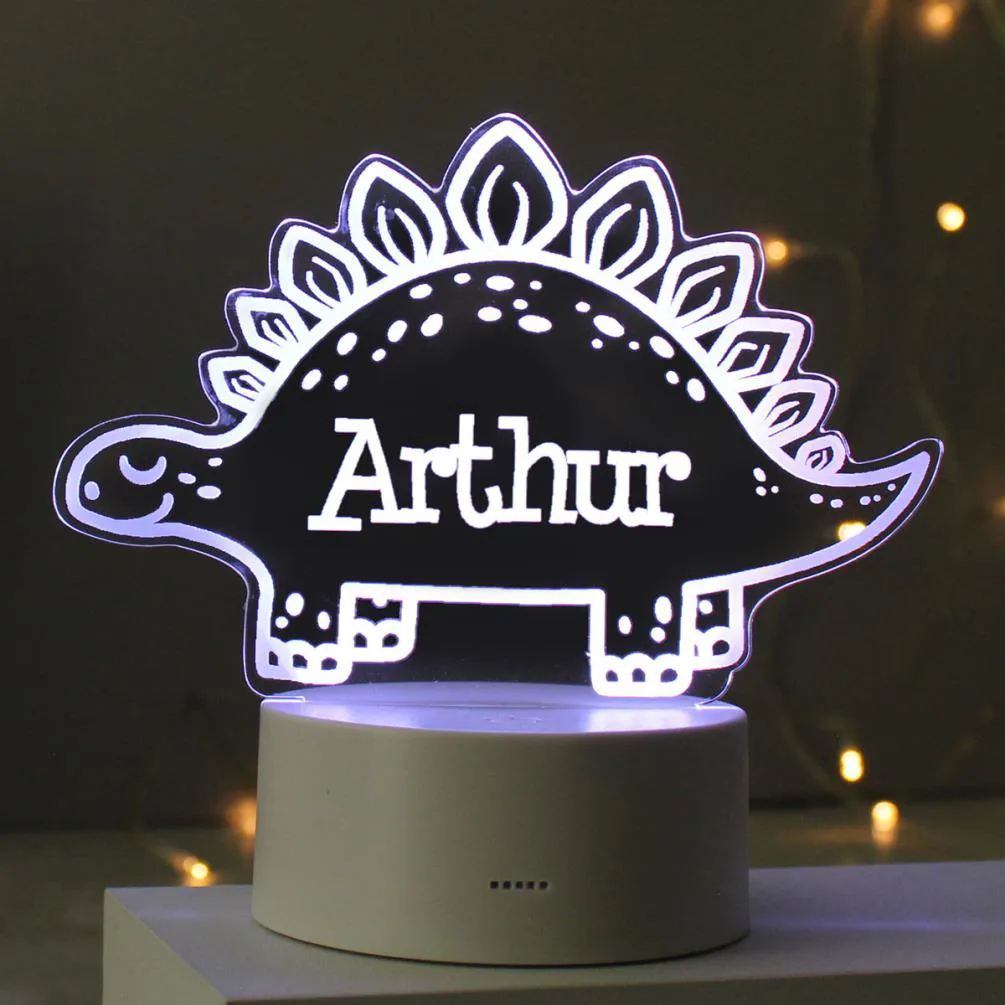 Personalised Dinosaur LED Colour Changing Night Light Extra Image 2