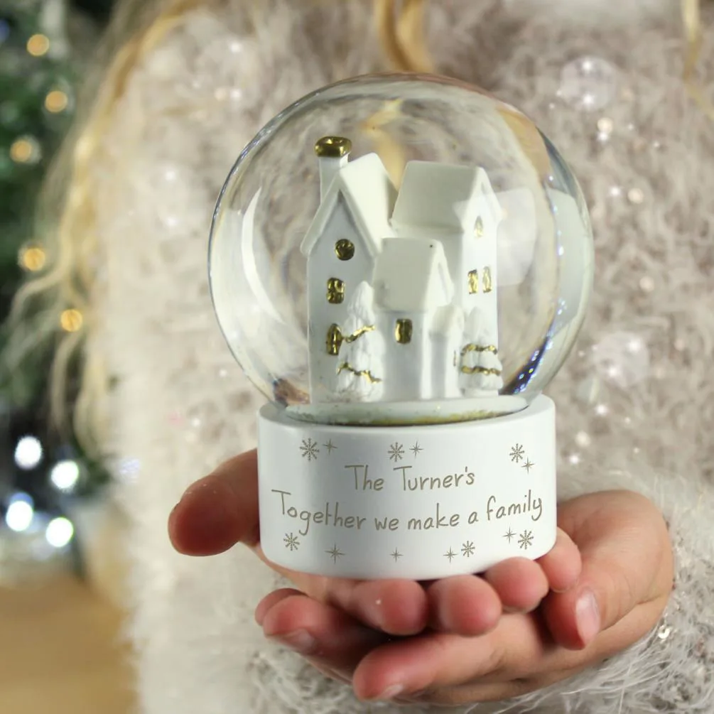 Personalised Village Glitter Snow Globe Extra Image 1