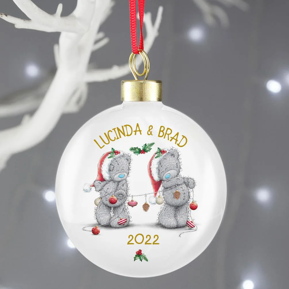 Personalised Me to You Bear Christmas Couples Bauble Extra Image 3