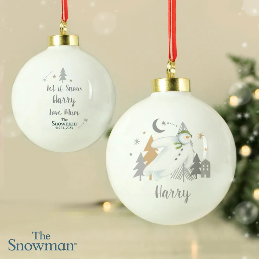 Personalised The Snowman Magical Adventure Bauble Extra Image 2