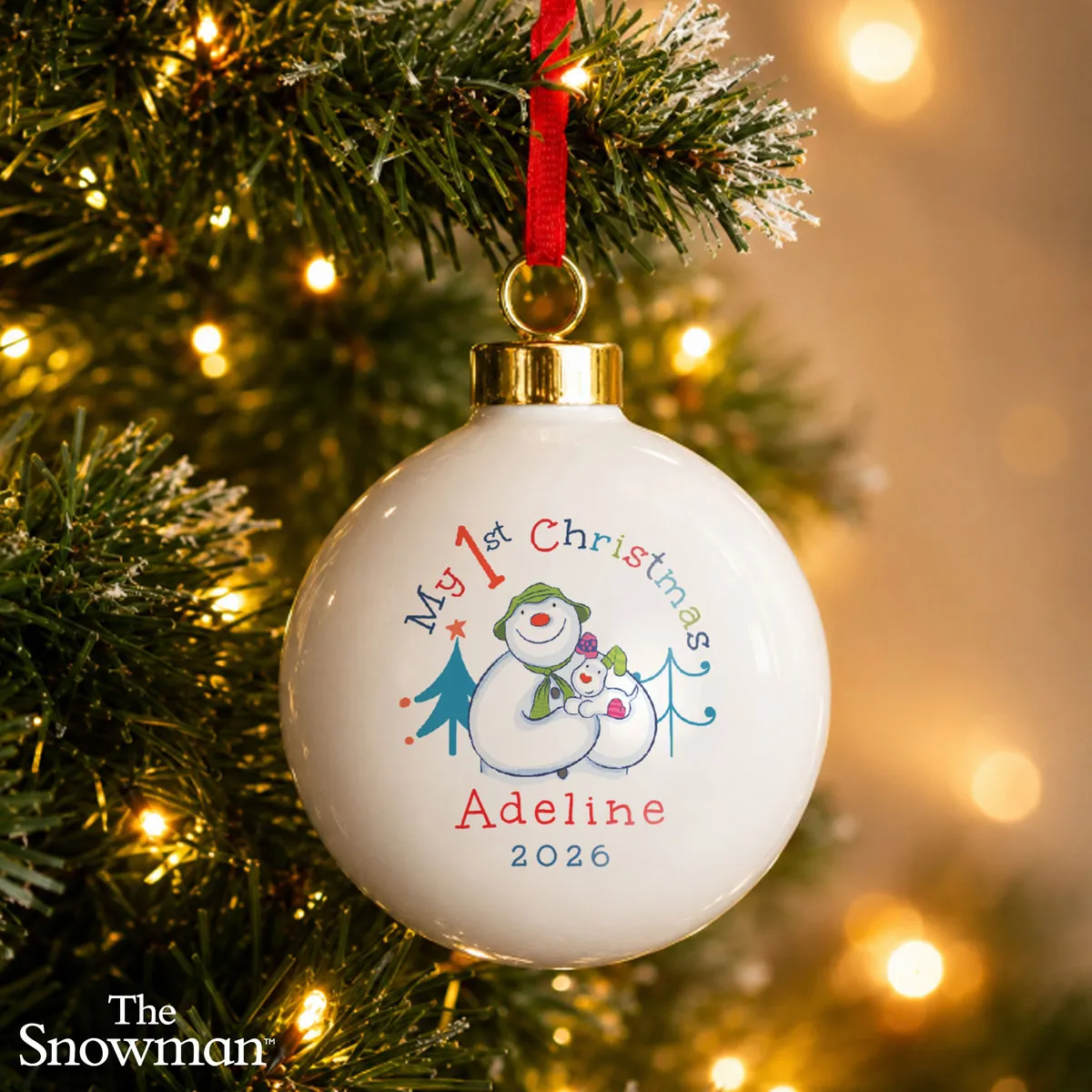 Personalised The Snowman My 1st Christmas Bauble Extra Image 1