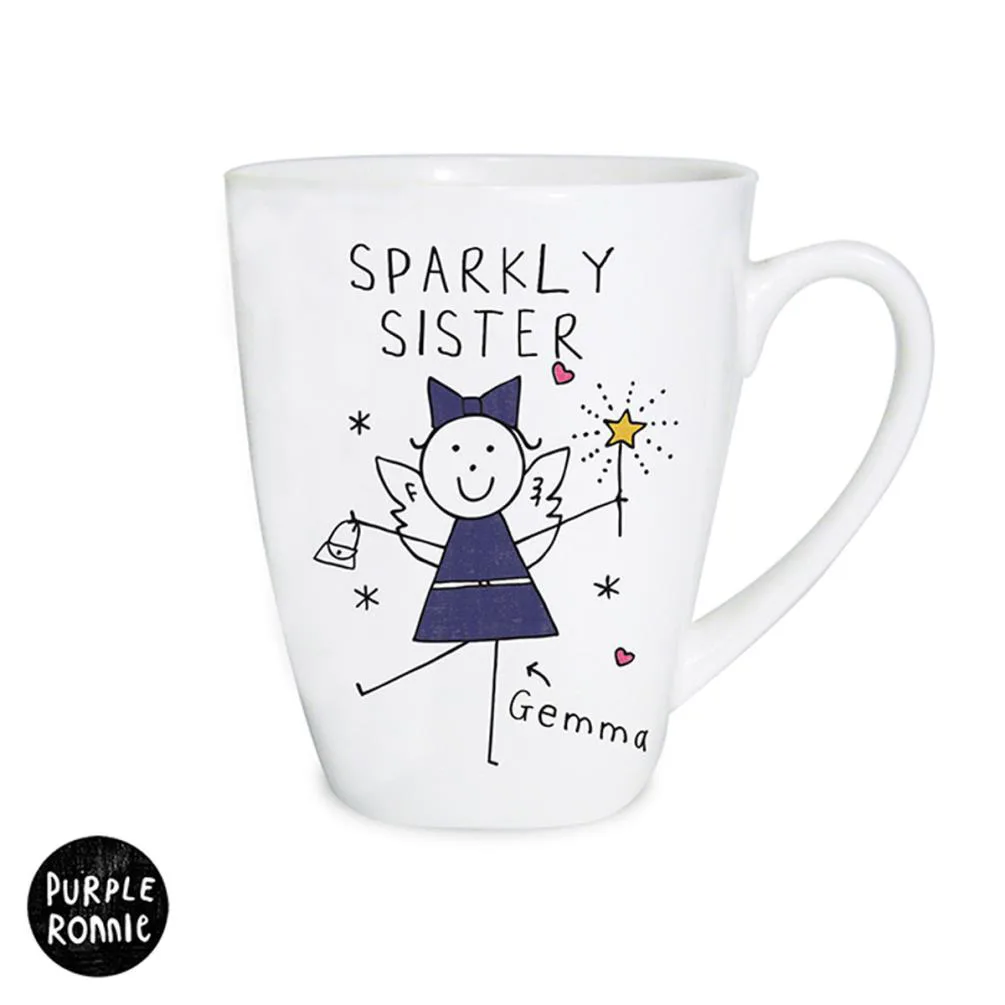 Personalised Purple Ronnie Fairy Latte Mug Extra Image 1