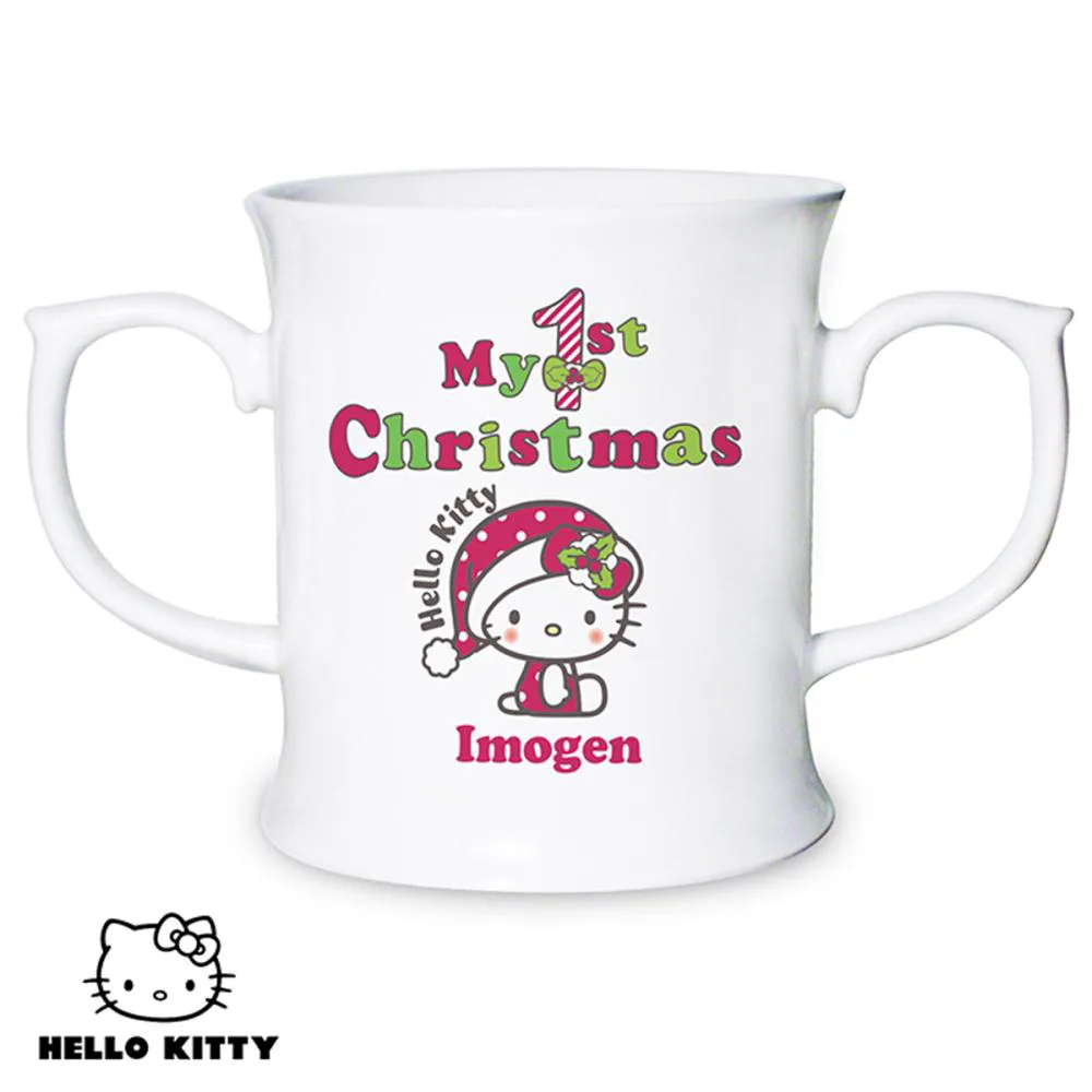 Personalised Hello Kitty My 1st Christmas Loving Mug Extra Image 1