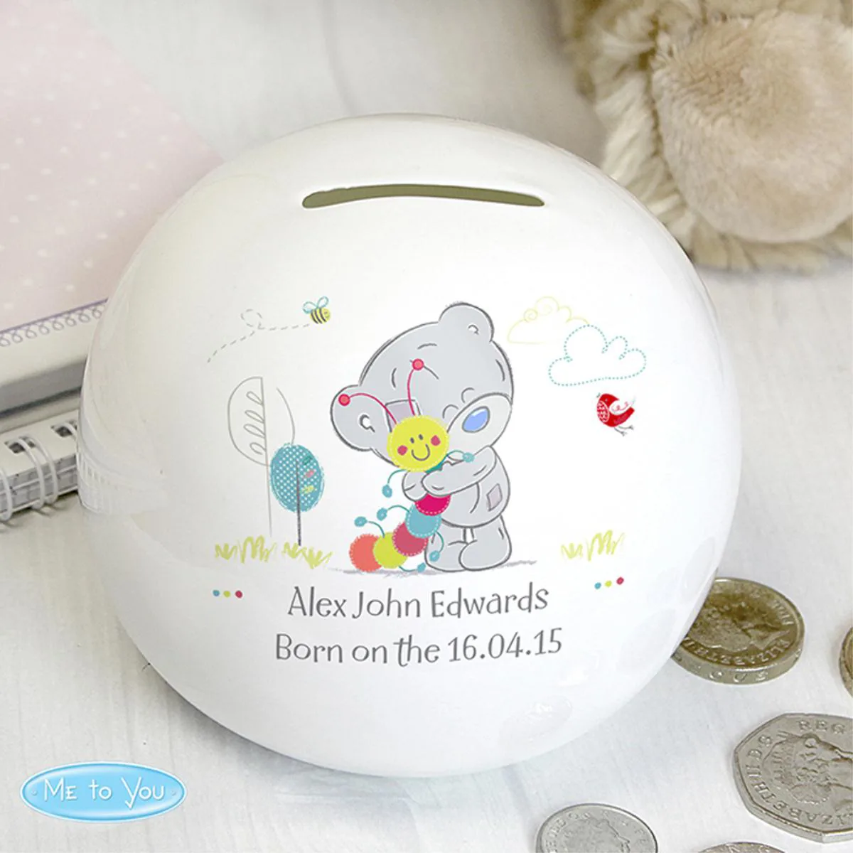 Personalised Tiny Tatty Teddy Cuddle Bug Money Box Extra Image 4