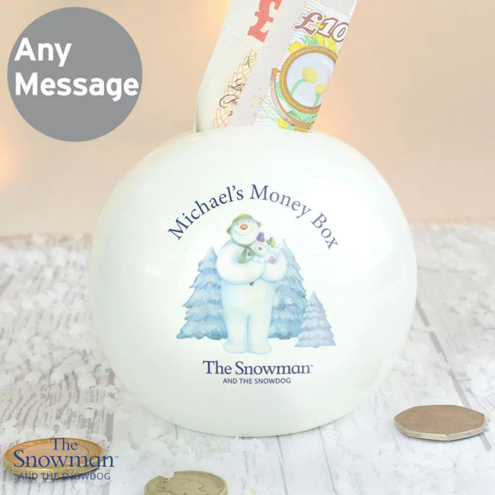 Personalised The Snowman & The Snowdog Money Box Extra Image 1