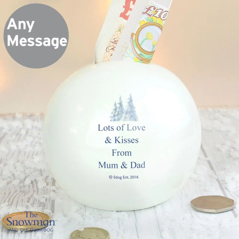 Personalised The Snowman & The Snowdog Money Box Extra Image 2