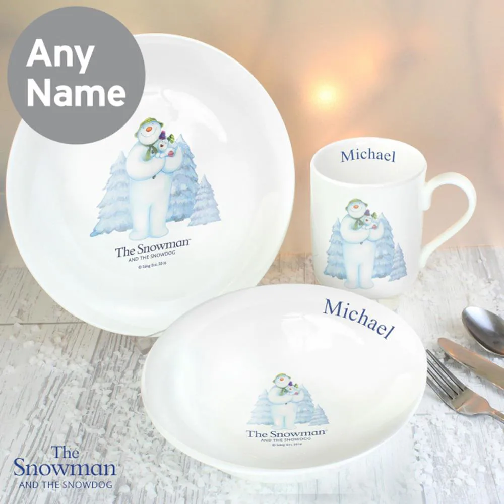 Personalised The Snowman & The Snowdog 3pc Breakfast Set Extra Image 2