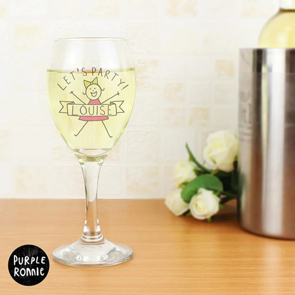 Personalised Purple Ronnie Celebration Wine Glass Extra Image 2