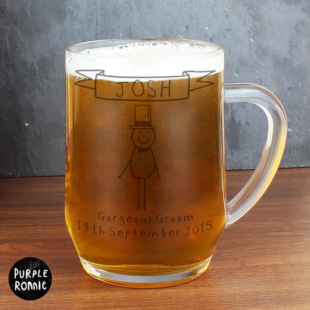 Personalised Purple Ronnie Male Wedding Tankard Extra Image 2