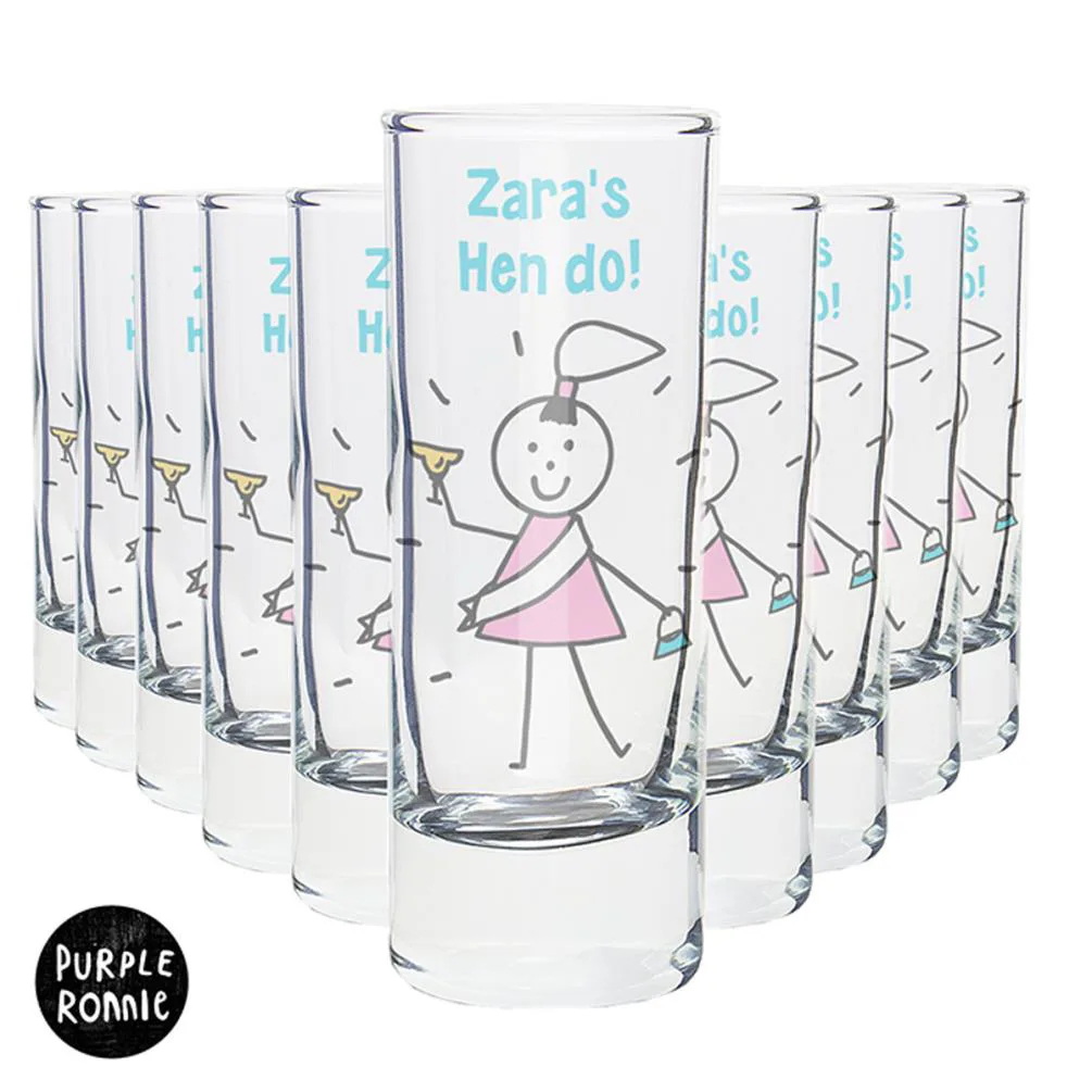 Personalised Purple Ronnie Shot Glasses Pack of 10 Extra Image 1