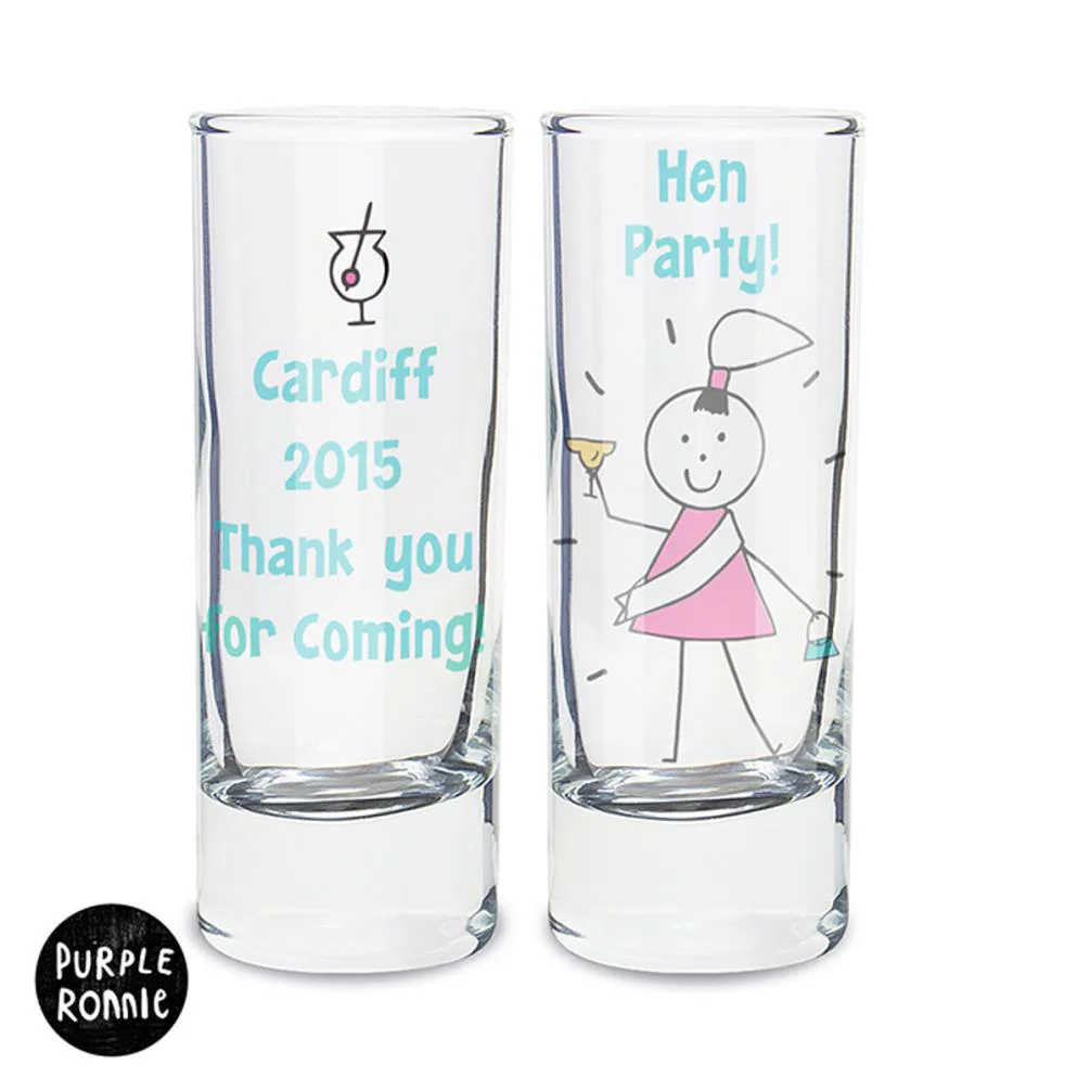 Personalised Purple Ronnie Shot Glasses Pack of 10 Extra Image 3