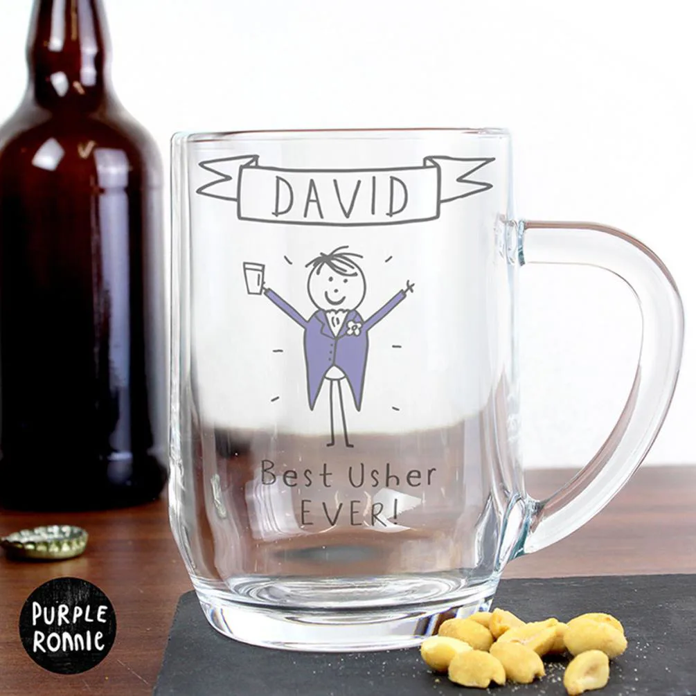 Personalised Purple Ronnie Wedding Tankard Extra Image 1