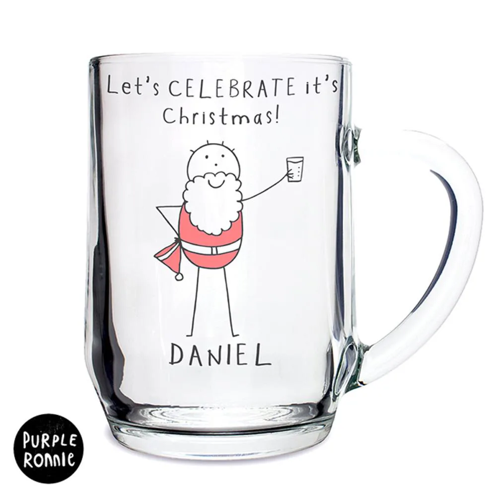Personalised Purple Ronnie Christmas Santa Tankard Extra Image 1