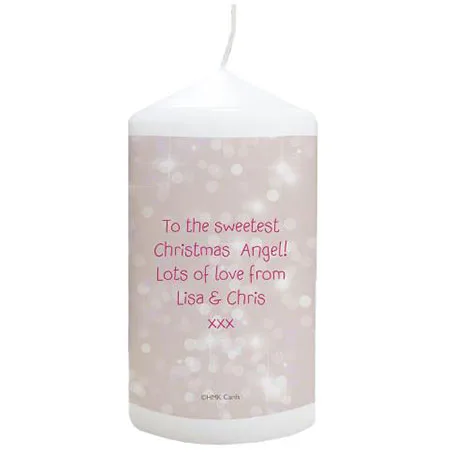 Personalised Forever Friends Christmas Angel Candle Extra Image 1