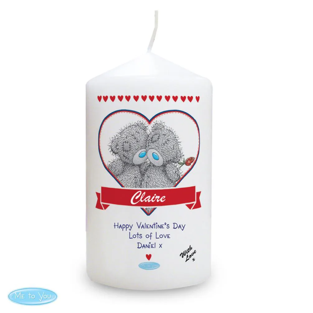 Personalised Me to You Bear Love Heart Couple Candle Extra Image 1