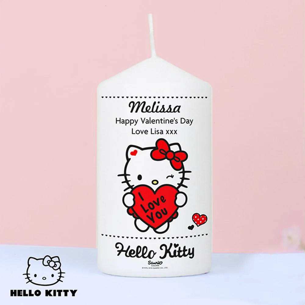 Personalised Hello Kitty I Love You Candle Extra Image 1