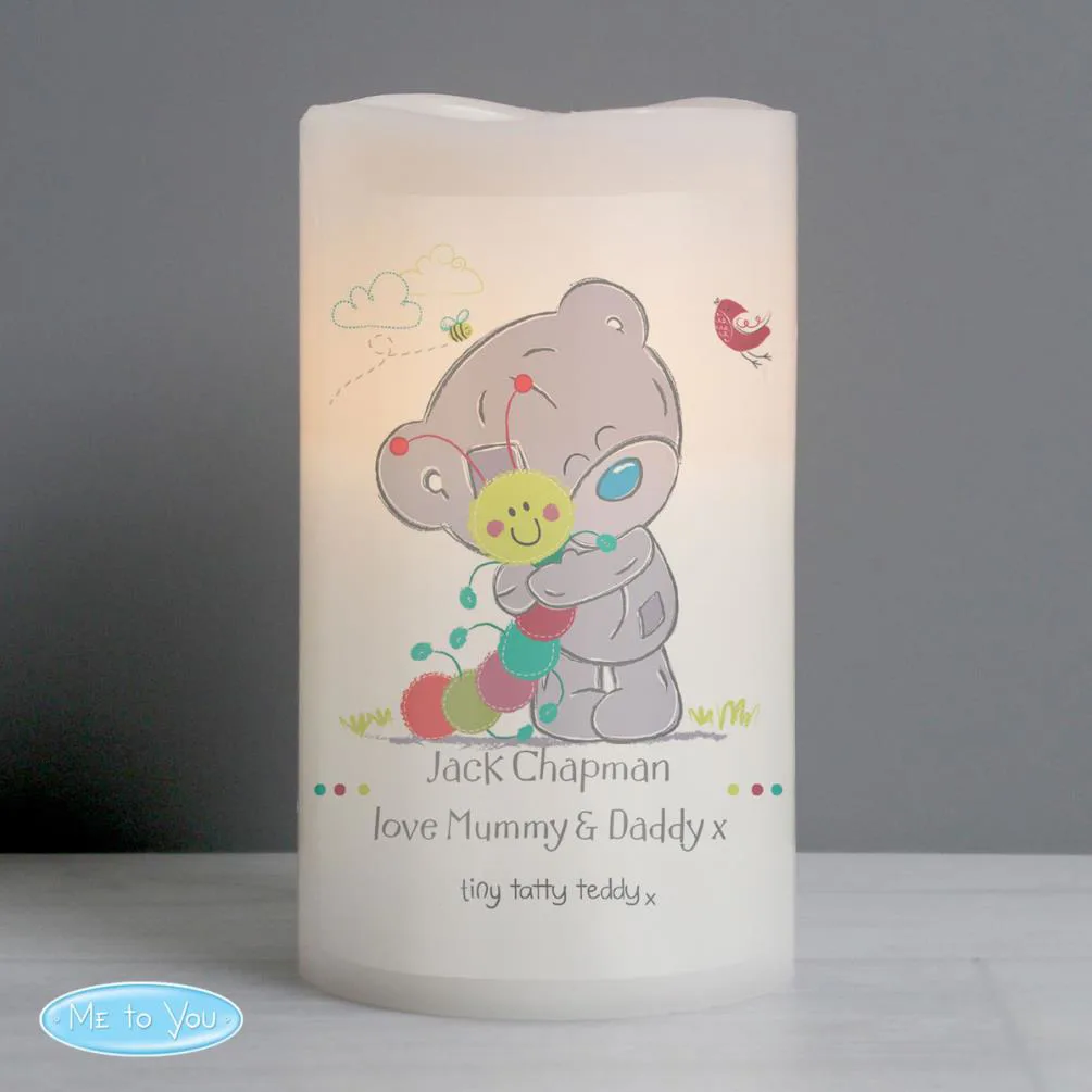 Personalised Tiny Tatty Teddy Cuddle Bug LED Candle Extra Image 1