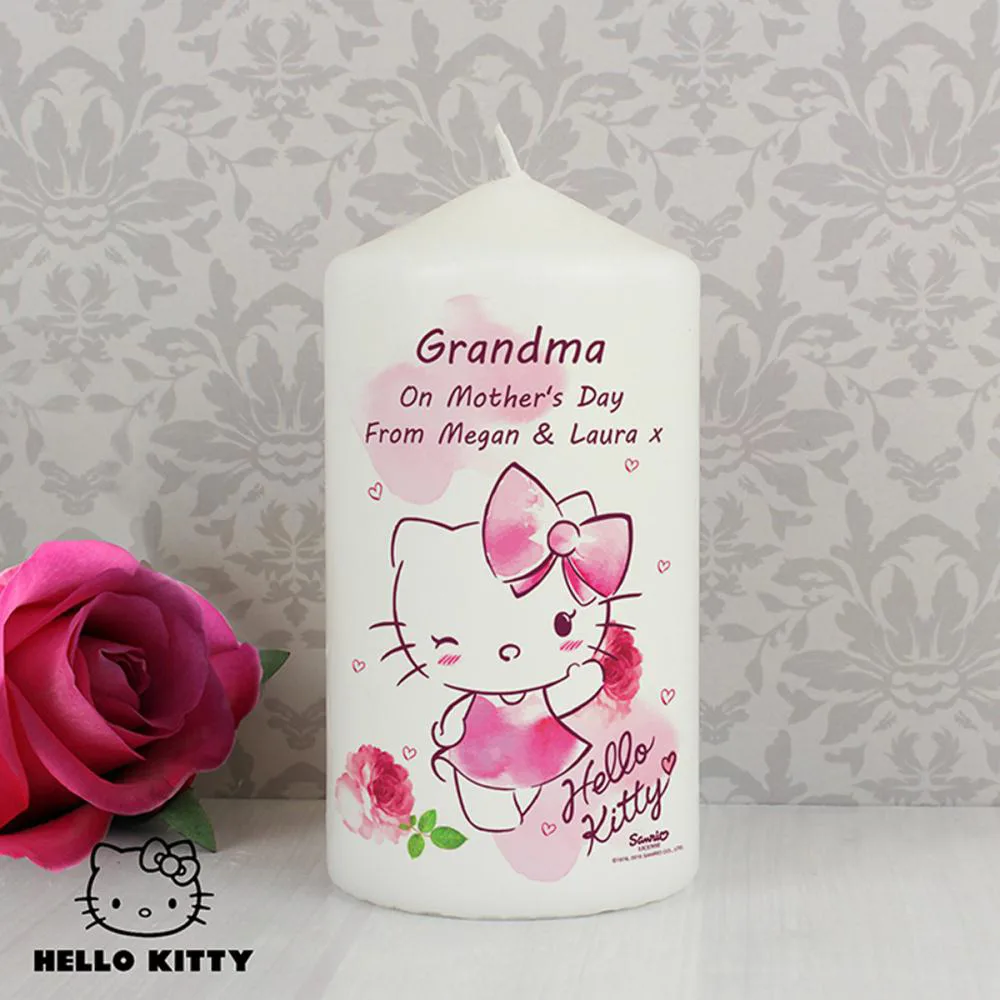 Personalised Hello Kitty Pink Blush Candle Extra Image 2
