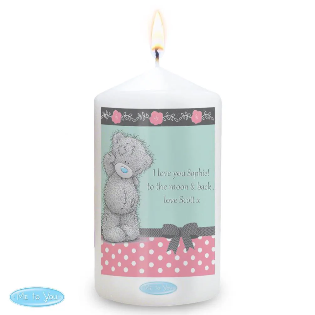 Personalised Me to You Bear Pastel Belle Candle Extra Image 1