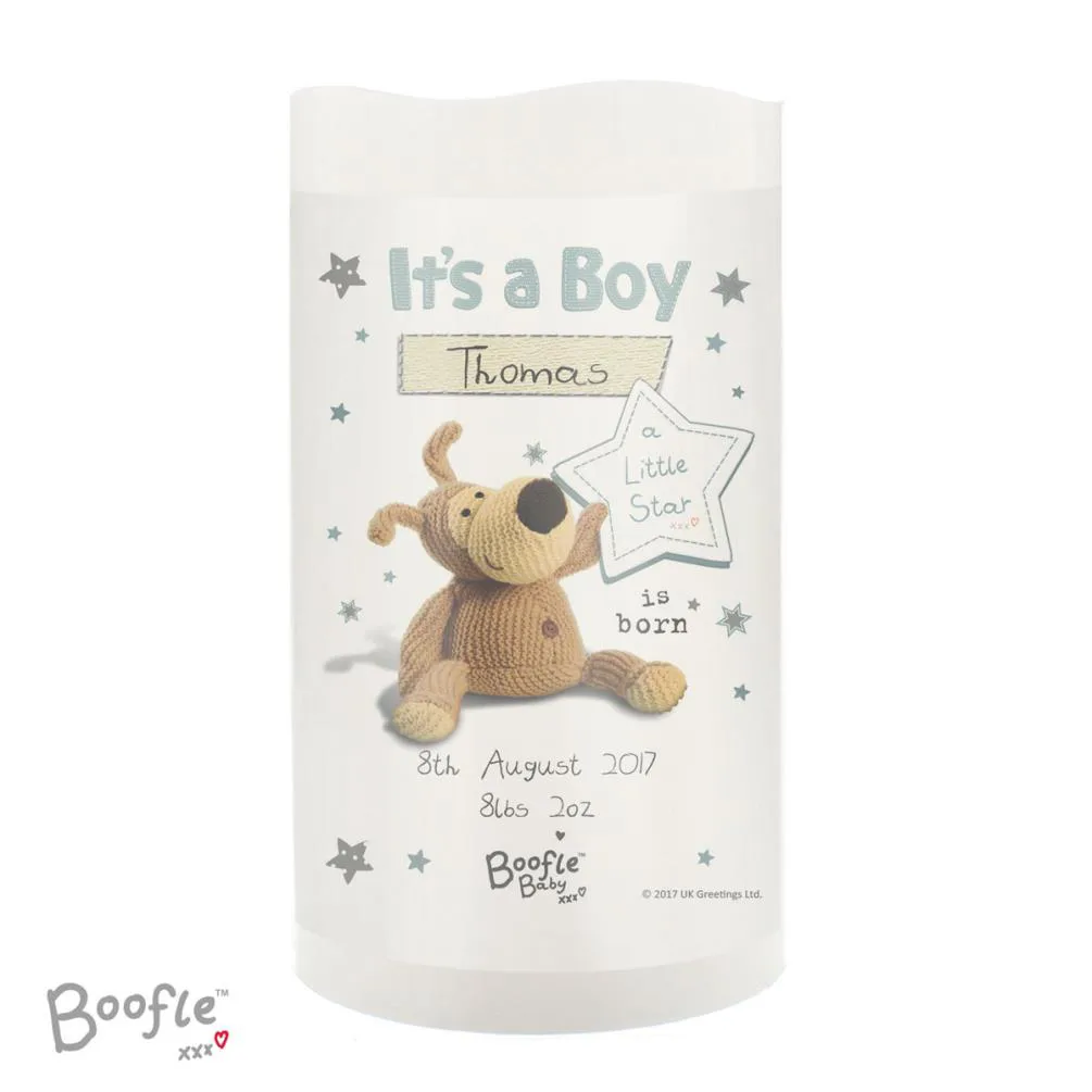 Personalised Boofle Its a Boy Nightlight LED Candle Extra Image 2