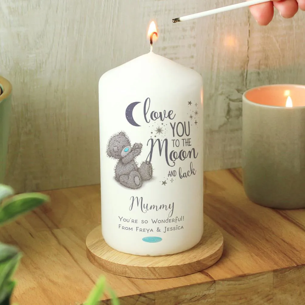 Personalised Love You to the Moon & Back Me to You Pillar Candle Extra Image 1