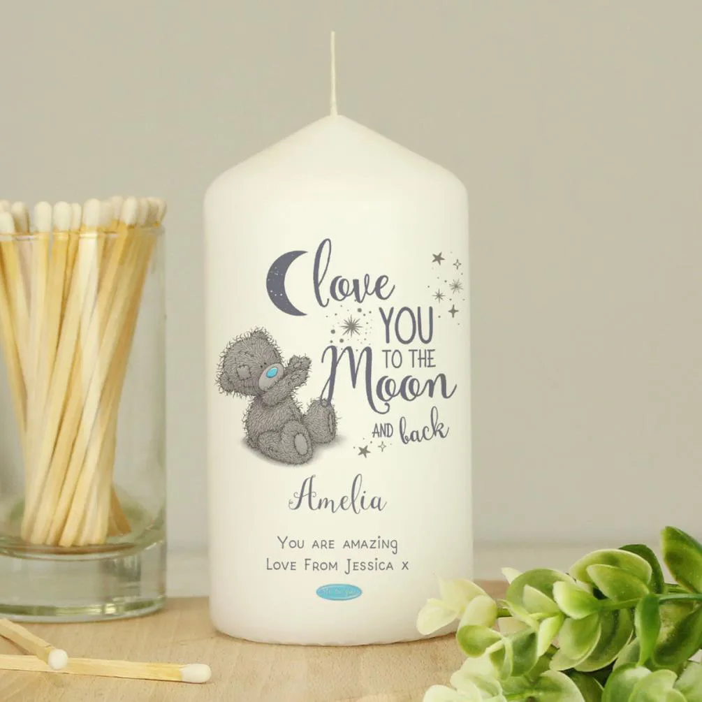 Personalised Love You to the Moon & Back Me to You Pillar Candle Extra Image 2