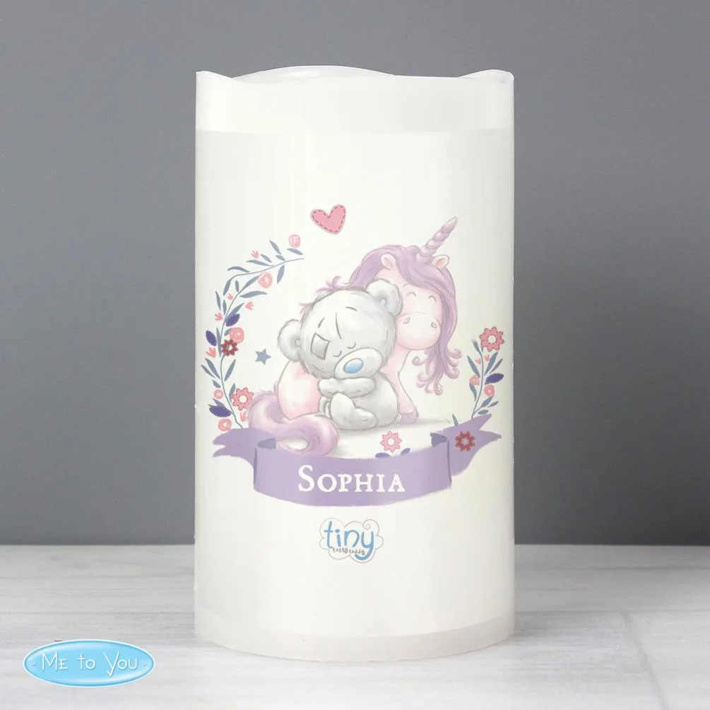 Personalised Tiny Tatty Teddy Unicorn Nightlight LED Candle Extra Image 1