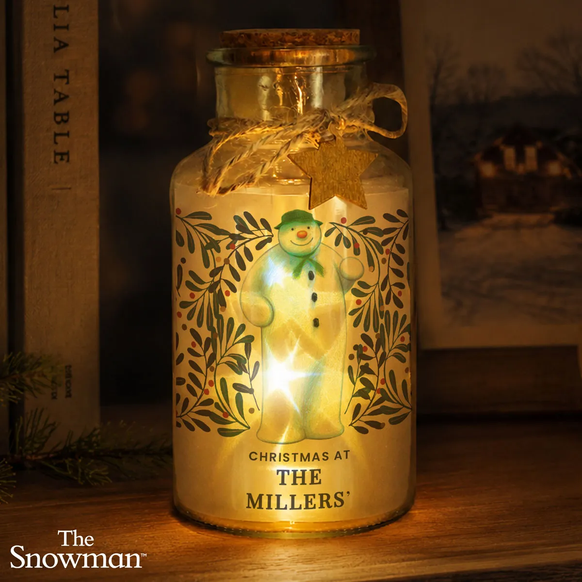 Personalised The Snowman Botanical LED Jar Extra Image 3