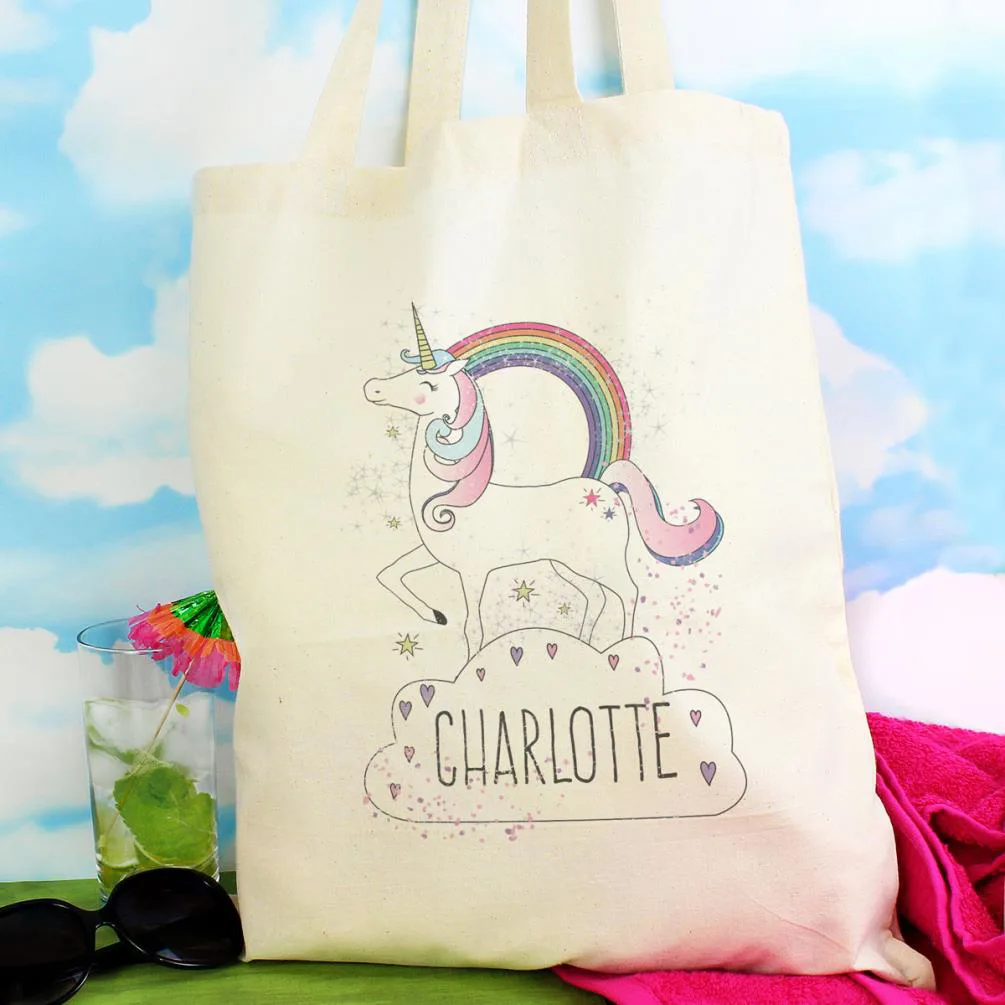 Personalised Unicorn Cotton Shopper Bag Extra Image 2