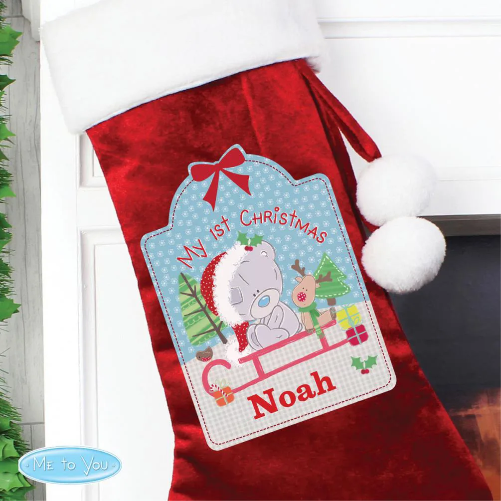 Personalised Tiny Tatty Teddy My 1st Christmas Luxury Stocking Extra Image 2