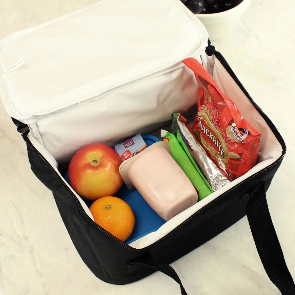 Personalised Football Black Lunch Bag Extra Image 1