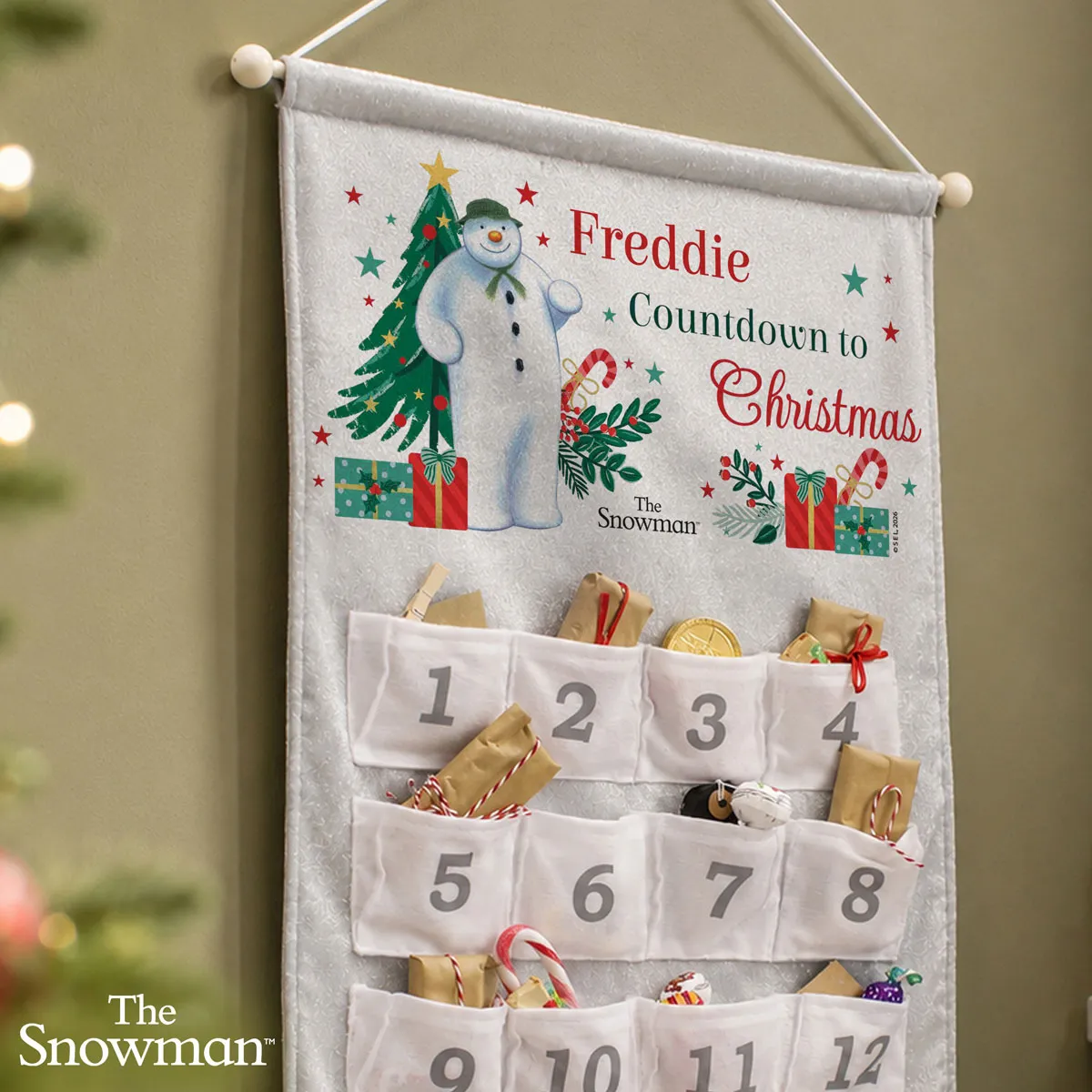 Personalised The Snowman Christmas Wishes Hanging Advent Calendar Extra Image 3