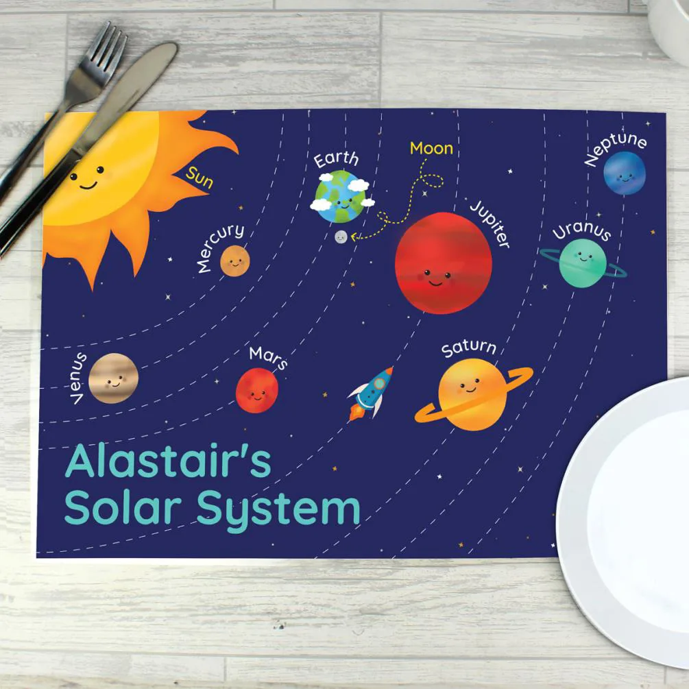 Personalised Solar Space System Placemat Extra Image 2