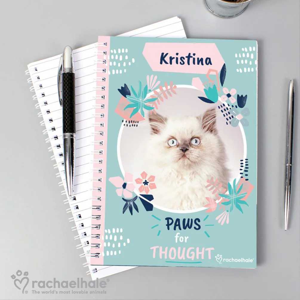 Personalised Rachael Hale Paws for Thought Cat A5 Notebook Extra Image 2
