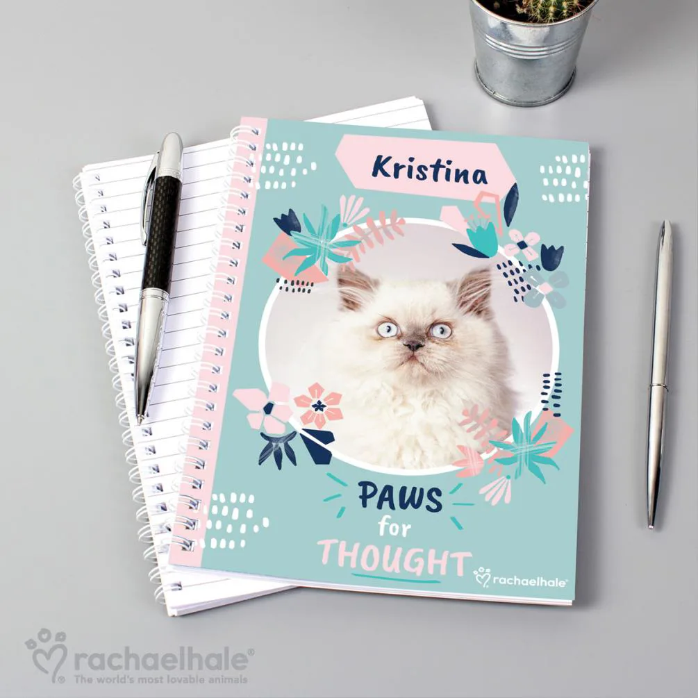 Personalised Rachael Hale Paws for Thought Cat A5 Notebook Extra Image 3